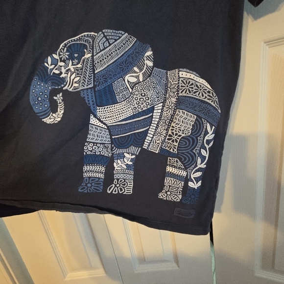 Life Is Good Dark Blue Elephant Tee - Picture 2 of 5